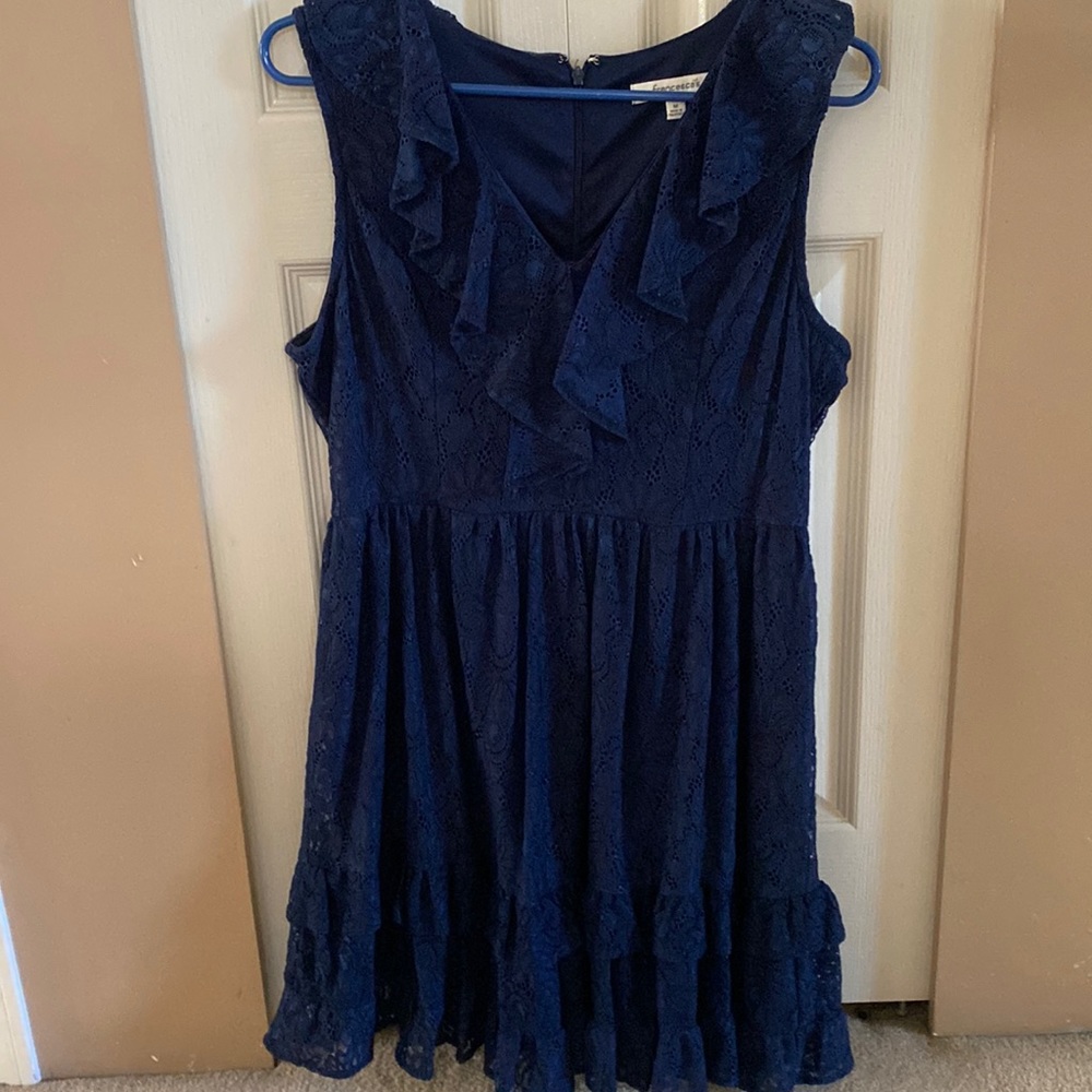 Francesca's laced blue dress